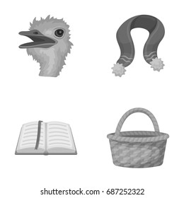 mushrooms, forest, business and other web icon in monochrome style.library, basket, carrying, icons in set collection.