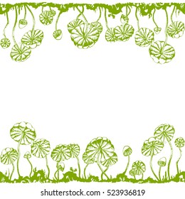 Mushrooms Glade seamless. Vector graphics