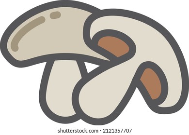 Mushrooms icon. Champignon sign. Shitaki fungus symbol