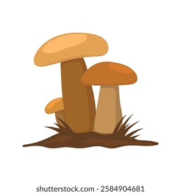 Mushrooms icon. Colored silhouette. Front side view. Vector simple flat graphic illustration. Isolated object on white background. Isolate.