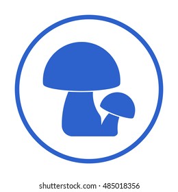 Mushrooms  icon.  Flat design.