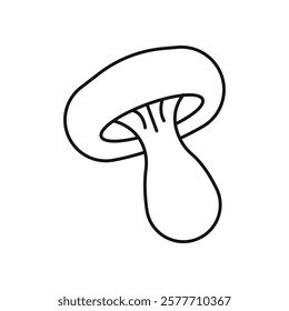 Mushrooms icon Flat simple outline