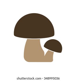 Mushrooms   icon,  isolated. Flat  design.