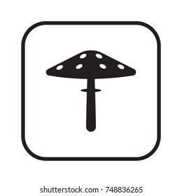 Mushrooms  icon,  isolated. Flat  design.