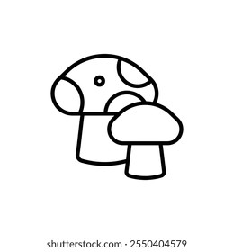 Mushrooms icon linear logo isolated