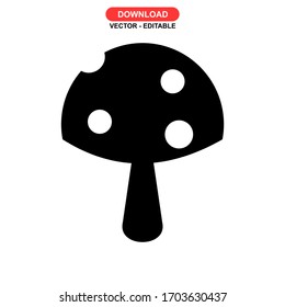 mushrooms icon or logo isolated sign symbol vector illustration - high quality black style vector icons
