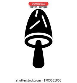 mushrooms icon or logo isolated sign symbol vector illustration - high quality black style vector icons
