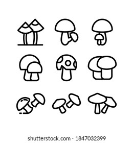 Mushrooms icon or logo isolated sign symbol vector illustration - Collection of high quality black style vector icons
