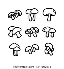 Mushrooms icon or logo isolated sign symbol vector illustration - Collection of high quality black style vector icons
