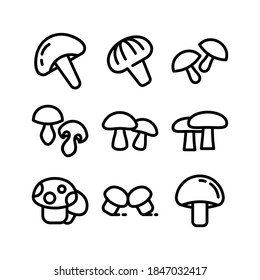 Mushrooms icon or logo isolated sign symbol vector illustration - Collection of high quality black style vector icons
