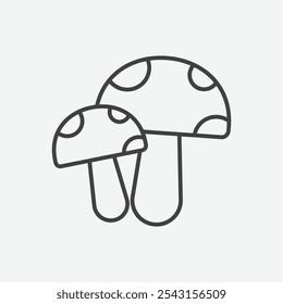 Mushrooms icon set. vector illustration.