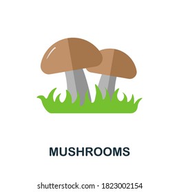 Mushrooms icon. Simple element from autumn collection. Creative Mushrooms icon for web design, templates, infographics and more