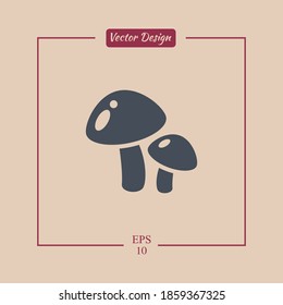 mushrooms icon. Vector illustration EPS 10.