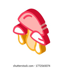 Mushrooms Icon Vector. Isometric Mushrooms sign. color isolated symbol illustration