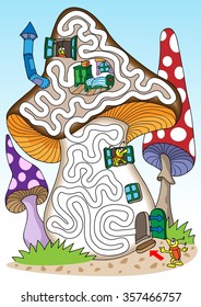 Mushrooms - labyrinth for kids.
Help a beetle to find a correct way into his room.