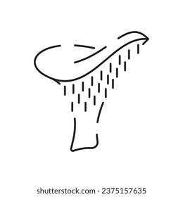 Mushrooms line icon with editable stroke. Food symbol. Vector illustration