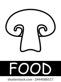 Mushrooms line icon. Taste, vegetables, healthy nutrition, dish, cutting, food, taste, spices, satiety, hunger, refrigerator. Vector line icon for business and advertising