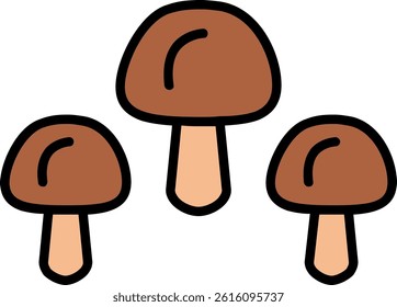 Mushrooms Line Vector Icon Design