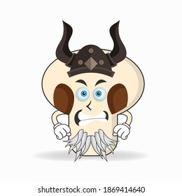 The mushrooms mascot character becomes a fighter. vector illustration