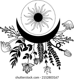 Mushrooms, Mystic mushrooms. Logo. Vector illustration.