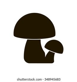 Mushrooms on White   icon vector illustration. Flat design style