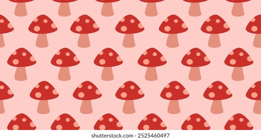 mushrooms pattern background. flat illustration mushroom pattern background. mushroom food background.	
