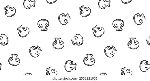 mushrooms pattern background. vintage mushroom pattern background. mushroom doodle pattern background.	
