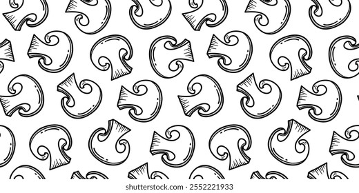 mushrooms pattern background. vintage mushroom pattern background. mushroom doodle pattern background.	
