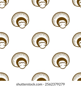 mushrooms pattern background. vintage mushroom pattern background. mushroom doodle pattern background.