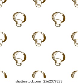 mushrooms pattern background. vintage mushroom pattern background. mushroom doodle pattern background.