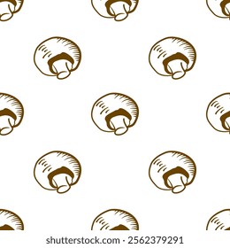 mushrooms pattern background. vintage mushroom pattern background. mushroom doodle pattern background.