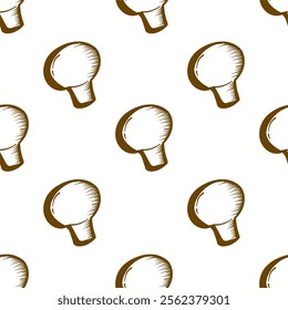 mushrooms pattern background. vintage mushroom pattern background. mushroom doodle pattern background.