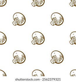 mushrooms pattern background. vintage mushroom pattern background. mushroom doodle pattern background.