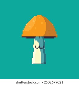 Mushrooms in Pixel Art Style