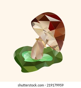 mushrooms polygonal