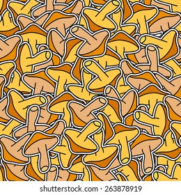 mushrooms seamless background