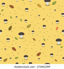 Mushrooms. Seamless pattern