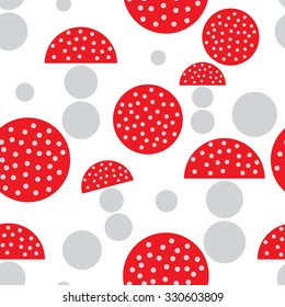 Mushrooms seamless pattern.