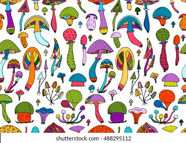 Mushrooms, seamless pattern for your design