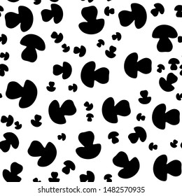 mushrooms seamless vector design pattern