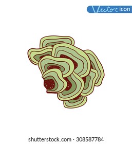  mushrooms set icons, vector illustration.