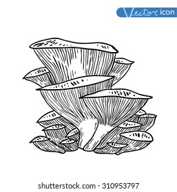 mushrooms set icons, vector illustration.