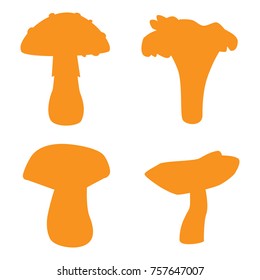 mushrooms silhouette beautiful