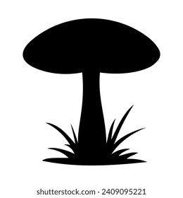 
Mushrooms Silhouette Illustration On Isolated Background