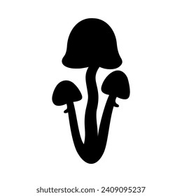 
Mushrooms Silhouette Illustration On Isolated Background