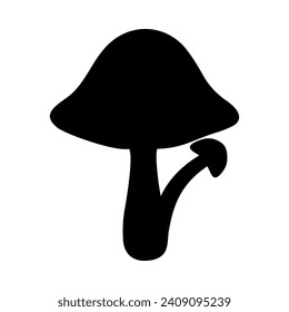 
Mushrooms Silhouette Illustration On Isolated Background