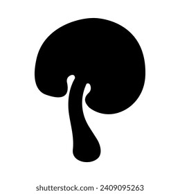 
Mushrooms Silhouette Illustration On Isolated Background