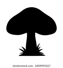 
Mushrooms Silhouette Illustration On Isolated Background