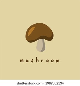 Mushrooms Symbol. Social Media Post. Vector Illustration.