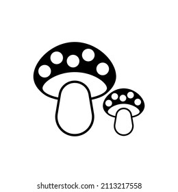 mushrooms symbol. two mushroom icon vector